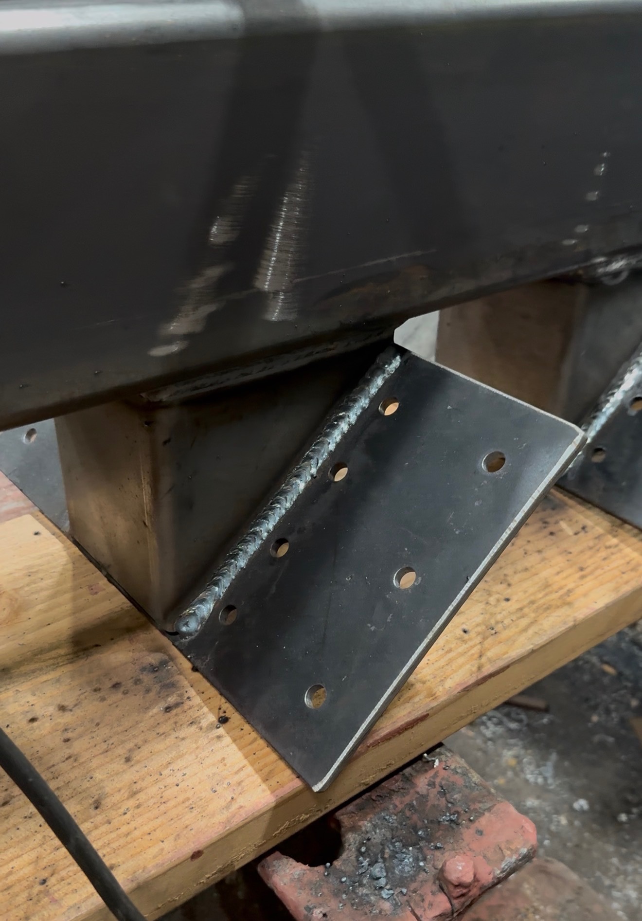 Steel bracket fabrication detail